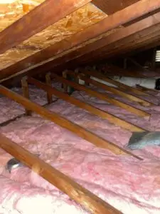 After install new fiber glas insulation pink parnert 3