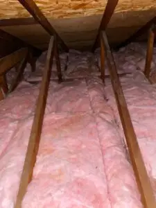 After install new fiber glas insulation pink parnert 5