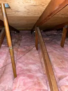 After install new fiber glas insulation pink parnert 6