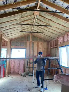 Install new insulation board between the attic space 1