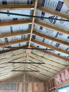 Install new insulation board between the attic space 2
