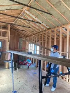Install new insulation board between the attic space