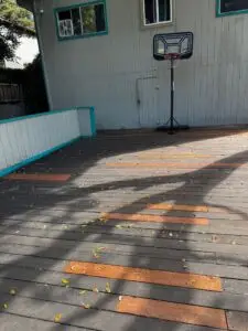 Sanding deck preparation stains 1